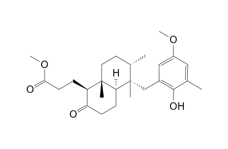 3-[(1S,4aR,5S,6S,8aR)-5-(2-hydroxy-5-methoxy-3-methyl-benzyl)-2-keto-5,6,8a-trimethyl-decalin-1-yl]propionic acid methyl ester