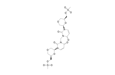 3,3''-METHYLENEBIS-[2',3'-ANHYDRO-5'-O-(METHYLSULFONYL)-2',3'-SECOURIDINE;3,3''-METHYLENEBIS-[1-(2R,6S)-6-[(METHYLSULFONYLOXY)-METHYL]-1,4-DIOXAN-2-YL)-URACIL]