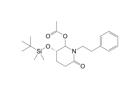 (5S)-6-Acetoxy-5-(t-butyldimethylsilyloxy)-1-(2-phenylethyl)piperidine-2-one