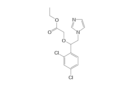 1-(2,4-Dichlorophenyl)-2-(imidazol-1-yl)ethoxyacetic acid, ethyl ester