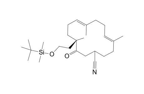 12-[2-(Butyldimethylsiloxy)ethyl)-4,8,12-trimethyl-13-oxocyclotetradeca-4,8-dienecarbonitrile isomer