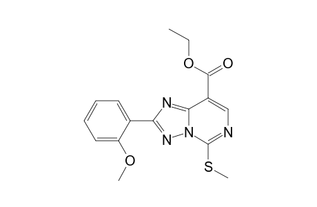 Ethyl 5-(methylthio)-2-(o-methoxyphenyl)[1,2,4]triazolo[1,5-c]pyrimidine-8-carboxylate