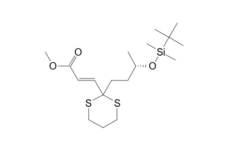 (2E,7S)-7-(TERT.-BUTYLDIMETHYLSILYLOXY)-4,4-TRIMETHYLENEDITHIO-2-OCTENOIC-ACID-METHYLESTER