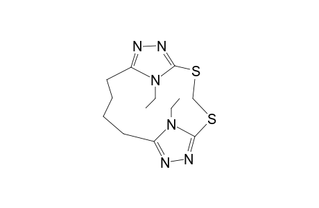 1(4),6(4)-DIETHYL-7,9-DITHIA-1,6(3,5)-DI-(1,2,4-TRIAZOLA)-CYCLONONAPHANE