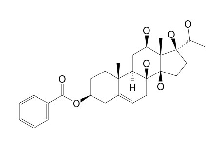 3-BETA,8,12-BETA,14-BETA,17-BETA,20(S)-HEXAHYDROXY-PREGN-5-ENE-3-O-BENZOATE