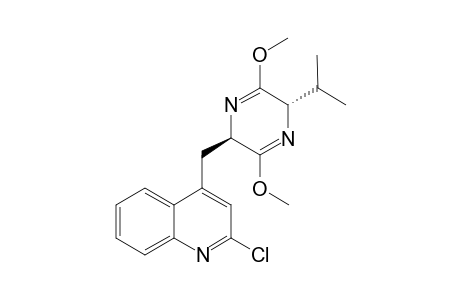 (-)-2-Chgloro-4-[2',5'-dimethoxy-6'-isopropyl-3',6'-dihydroxypyrazin-3'-yl)methyl]quinoline