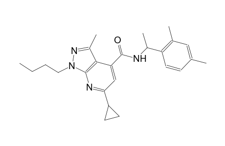 1-butyl-6-cyclopropyl-N-[1-(2,4-dimethylphenyl)ethyl]-3-methyl-1H-pyrazolo[3,4-b]pyridine-4-carboxamide