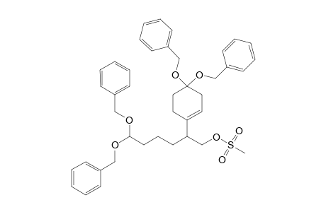 6,6-Dibenzyloxy-2-(4,4-dibenzyloxy-1-cyclohexenyl)hexyl methanesulfonate