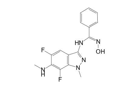 (Z)-N-[5,7-difluoro-6-(N-methylamino)-1-methyl-1H-indazol-3-yl]-N'-hydroxy-benzamidine