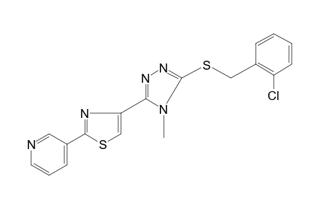 3-[(o-chlorobenzyl)thio]-4-methyl-5-[2-(3-pyridyl)-4-thiazolyl]-4H-1,2,4-triazole