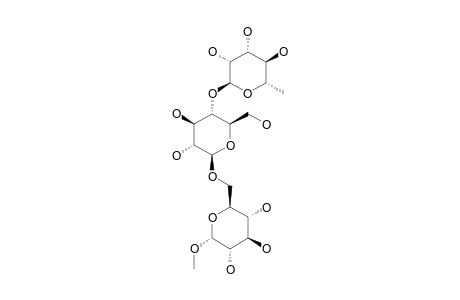 METHYL-ALPHA-L-RHAMNOPYRANOSYL-(1->4)-BETA-D-GLUCOPYRANOSYL-(1->6)-ALPHA,BETA-D-GLUCOPYRANOSIDE;ALPHA-TYPE