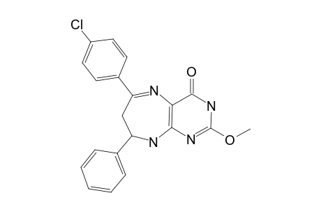 4-(4-CHLOROPHENYL)-2,3,6,7-TETRAHYDRO-8-METHOXY-2-PHENYL-1H-PYRIMIDO-[4,5-B]-[1,4]-DIAZEPIN-6-ONE