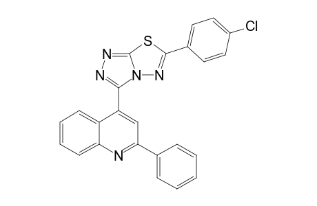 6-(PARA-CHLOROPHENYL)-3-CINCHOPHENY-1,2,4-TRIAZOLO-[3,4-B]-1,3,4-THIADIAZOL