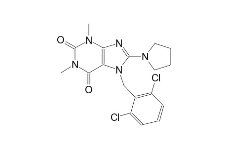 7-(2,6-dichlorobenzyl)-1,3-dimethyl-8-(1-pyrrolidinyl)-3,7-dihydro-1H-purine-2,6-dione