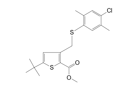 5-tert-butyl-3-{[(4-chloro-2,5-xylyl)thio]methyl}-2-thiophenecarboxylic acid, methyl ester