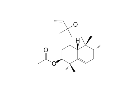 VITEAGNUSIN-A;(REL-3R,8R,9R,10R)-3-ACETOXY-5(6),14-HALIMADIEN-13-OL