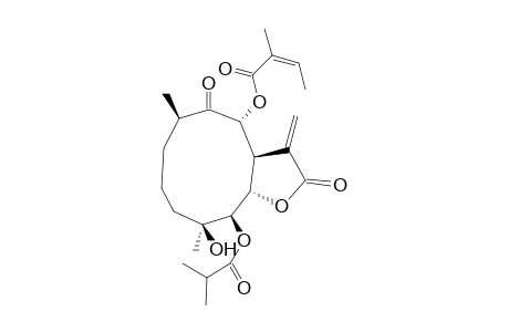 8.alpha.-(Angeloyloxy)-4.beta.-hydroxy-5.beta.-(isobutyryloxy)-9-oxo-Germacran-7.beta.,12.alpha.-olide