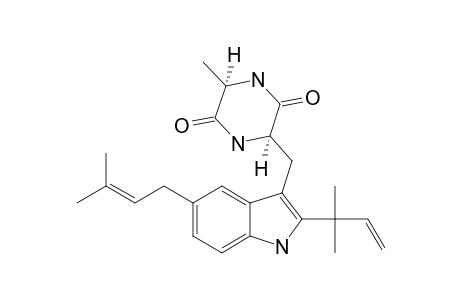 TARDIOXOPIPERAZINE-A;MT-6;CYCLO-L-ALANYL-5-ISOPENTENYL-2-(1',1'-DIMETHYLALLYL)-L-TRYPTOPHAN