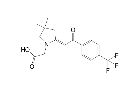 2-[(2E)-2-[2-keto-2-[4-(trifluoromethyl)phenyl]ethylidene]-4,4-dimethyl-pyrrolidino]acetic acid