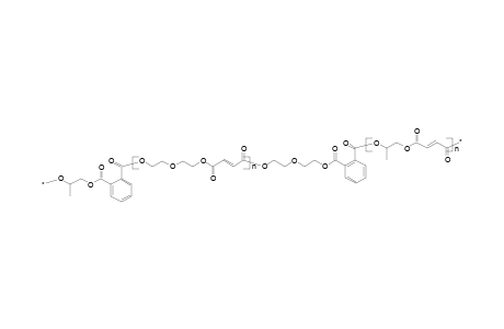 Unsaturated polyester from propylene glycol, diethylene glycol, phthalic and maleic anhydrides