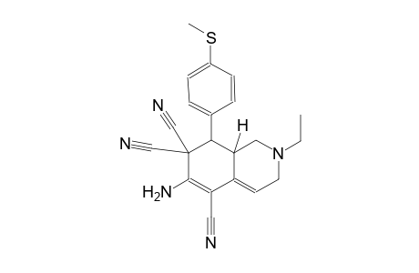 (8S,8aR)-6-amino-2-ethyl-8-[4-(methylsulfanyl)phenyl]-2,3,8,8a-tetrahydro-5,7,7(1H)-isoquinolinetricarbonitrile