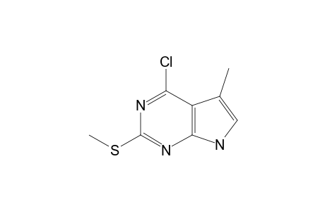 4-Chloro-5-methyl-2-methylthio-7H-pyrrolo(2,3-D)pyrimidine