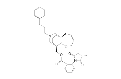 #5;(1S*,7S*,8S*)-[10-(3-PHENYLPROPYL)-6-OXA-10-AZATRICYCLO-[6.3.3.0(1,7)]-TETRADEC-3-EN-8-YL]-METHYL-2-(3-METHYL-2,5-DIOXOPYRROLIDIN-1-YL)-BENZOATE