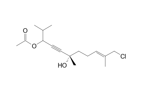 (6S)-2,6,10-Trimethyl-3-acetoxy-6-hydroxy-11-chloro-9E-undecaen-4-yne