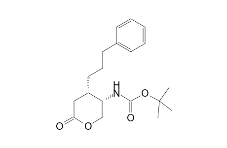 (5S)-N-(tert-Butoxycarbonyl)-(4S)-(3'-phenylpropyl)-tetrahydropyran-2-one