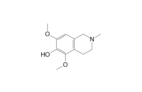 N-methyl-6-hydroxy-5,7-dimethoxy-1,2,3,4-tetrahydroisoquinoline