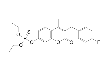 3-(p-fluorobenzyl)-7-hydroxy-4-methylcoumarin, O-ester with O,O-diethyl phosphorothioate