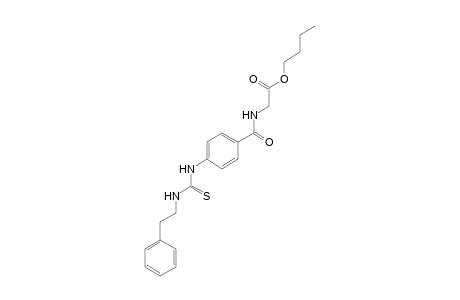 p-(3-phenethyl-2-thioureido)hippuric acid, butyl ester