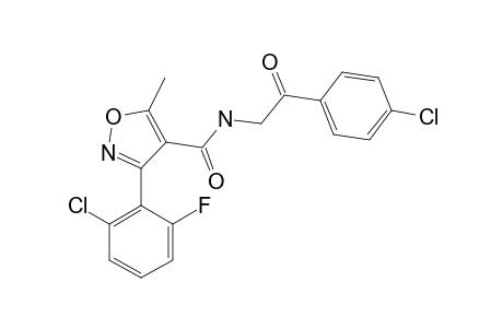 3-(2-chloro-6-fluorophenyl)-N-(p-chlorophenacyl)-5-methyl-4-isoxazolecarboxamide