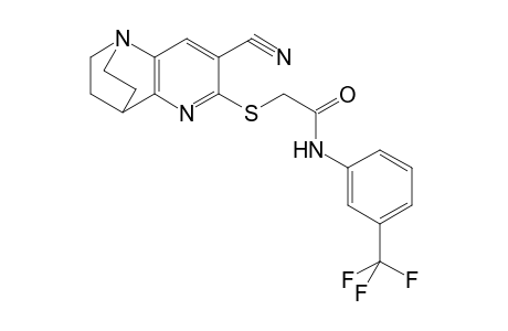 Acetamide, 2-[[4-cyano-1,6-diazatricyclo[6.2.2.0(2,7)]dodeca-2(7),3,5-trien-5-yl]thio]-N-[3-(trifluoromethyl)phenyl]-