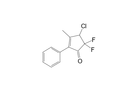 4-CHLORO-5,5-DIFLUORO-3-METHYL-2-PHENYL-2-CYCLOPENTEN-1-ONE