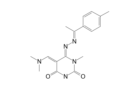 6-(ALPHA-METHYL-PARA-METHYLBENZYLIDENEHYDRAZINO)-5-DIMETHYLAMINOETHYLENE-1-METHYLURACIL