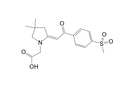 {4,4-Dimethyl-2-[2'-oxo-2'-(4"-<methanosulfonyl>phenyl)ethylidene]-pyrrolidin-1'-yl}acetic acid