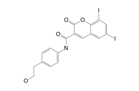 N-[4-(2-HYDROXYETHYL)-PHENYL]-6,8-DI-IODO-COUMARIN-3-CARBOXAMIDE