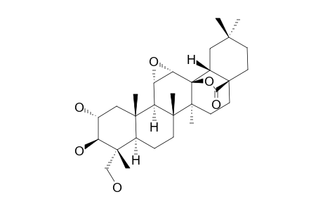 2-ALPHA,3-BETA,23-TRIHYDROXY-11-ALPHA:12-ALPHA-EPOXY-OLEANAN-28->13-BETA-LACTONE