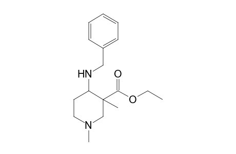 3-Piperidinecarboxylic acid, 1,3-dimethyl-4-[(phenylmethyl)amino]-, ethyl ester