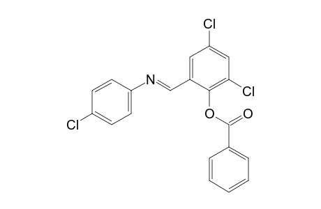 2-[N-(p-chlorophenyl)formimidoyl]-4,6-dichlorophenol, benzoate