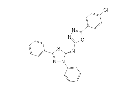 5-(4-Chlorophenyl)-N-(3,5-diphenyl-1,3,4-thiadiazol-2(3H)-ylidene)-1,3,4-oxadiazol-2-amine