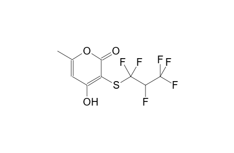 3-[(1,1,2,3,3,3-hexafluoropropyl)sulfanyl]-4-hydroxy-6-methyl-2H-pyran-2-one