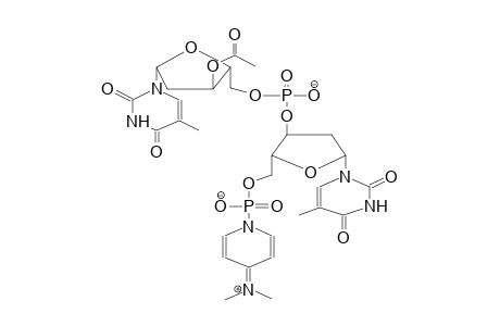 3'-O-(3'-O-ACETYLTHYMIDIN-5'-YLPHOSPHORYL)THYMIDIN-5'-(PARA-DIMETHYLAMINOPYRIDYL)PHOSPHATE, ANION, BETAINE