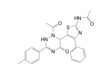 1-Acetyl-3-(4'-methylphenyl)-6-[4'-phenyl-2'-(acetylamino)thiazol-5'-yl]-1,6-dihydro-1,2,4-triazin-5(2H)-one