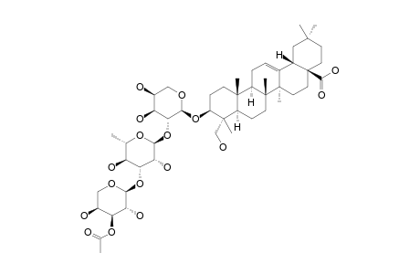 RARASAPONIN-II;HEDERAGENIN-3-O-(3-O-ACETYL-ALPHA-L-ARABINOPYRANOSYL)-(1->3)-ALPHA-L-RHAMNOPYRANOSYL-(1->2)-ALPHA-L-ARABINOPYRANOSIDE