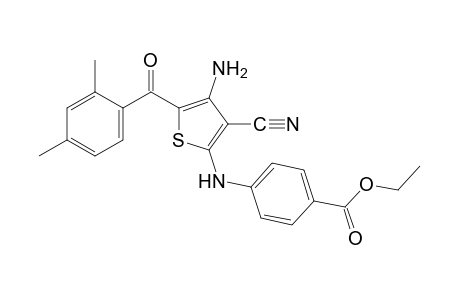 p-{[4-amino-3-cyano-5-(2,4-dimethylbenzoyl)-2-thienyl]amino}benzoic acid, ethyl ester