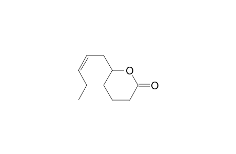 2H-Pyran-2-one, tetrahydro-6-(2-pentenyl)-, (Z)-