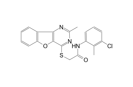 N-(3-chloro-2-methylphenyl)-2-[(2-methyl[1]benzofuro[3,2-d]pyrimidin-4-yl)sulfanyl]acetamide