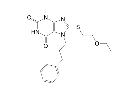 8-[(2-ethoxyethyl)sulfanyl]-3-methyl-7-(3-phenylpropyl)-3,7-dihydro-1H-purine-2,6-dione